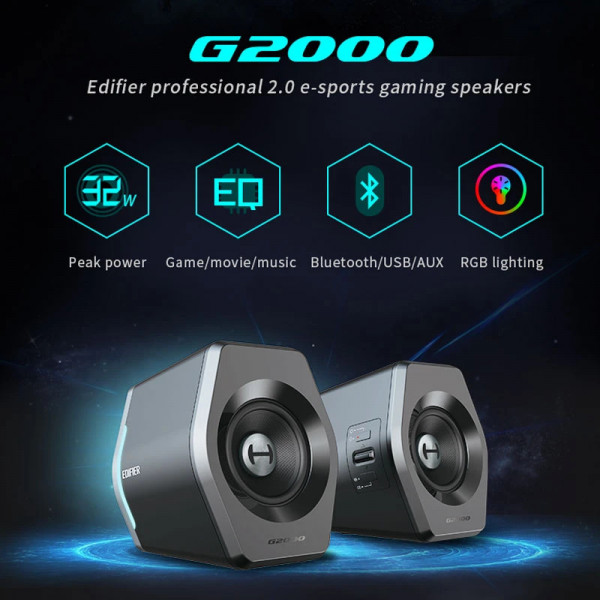 Loa Edifier G2000 2.0 Gaming - Đen