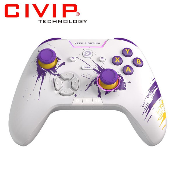 Tay cầm chơi game DareU H105 White Purple