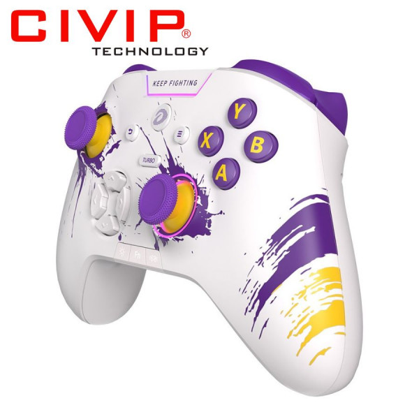 Tay cầm chơi game DareU H105 White Purple