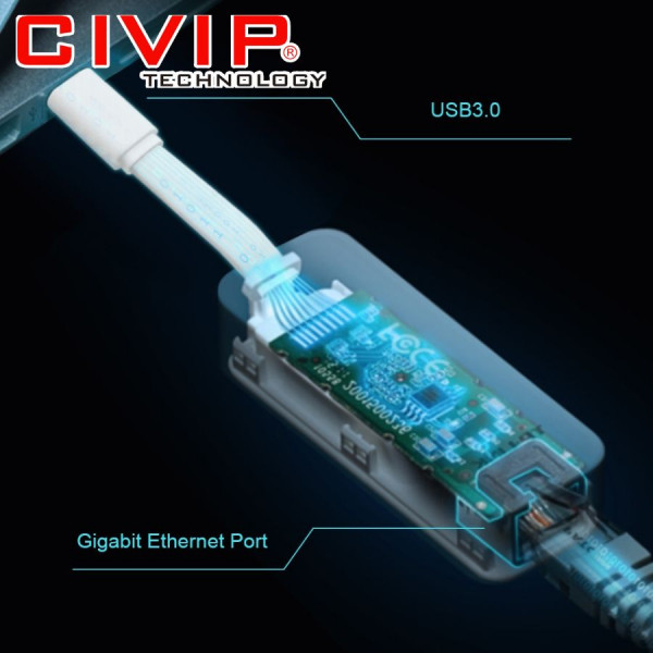 Bộ chuyển đổi Type C to LAN TPLink UE300C hỗ trợ 1Gbps