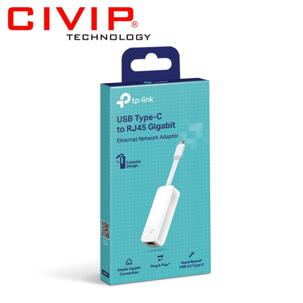 Bộ chuyển đổi Type C to LAN TPLink UE300C hỗ trợ 1Gbps