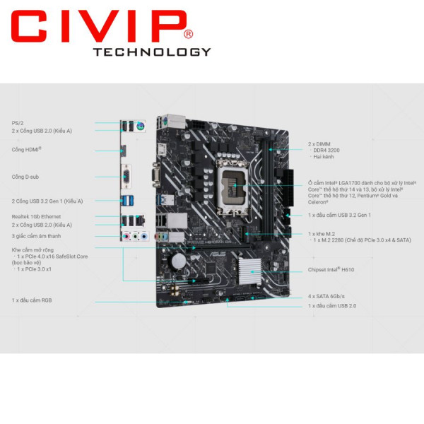 Mainboard ASUS PRIME H610M-K