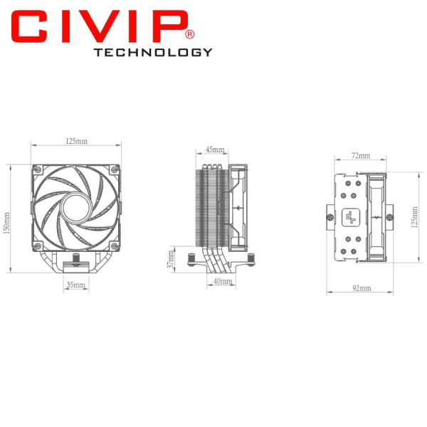 Tản nhiệt khí CPU Deepcool AG400 LED