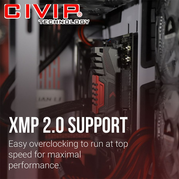 Ram PC PNY XLR8 Gaming 8GB DDR4 3200MHz (MD8GD4320016XR)