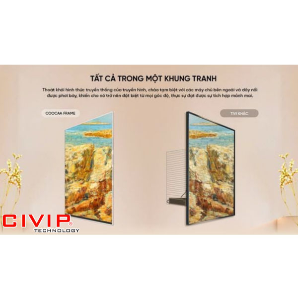 Smarrt Tivi Coocaa  55LN7000G 4K QLED 55 inch (Tivi khung tranh)