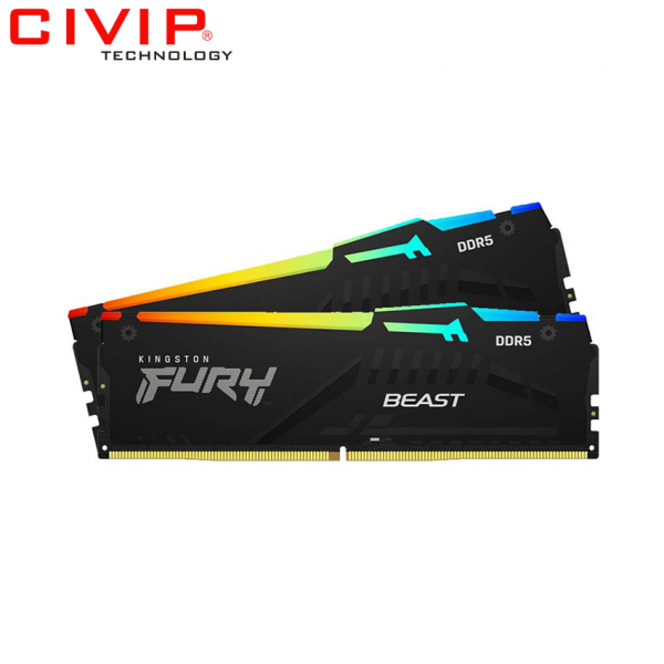 Ram PC Kingston Fury Beast 32GB/5600Mhz (2x16Gb) DDR5 (KF556C40BBAK2-32)