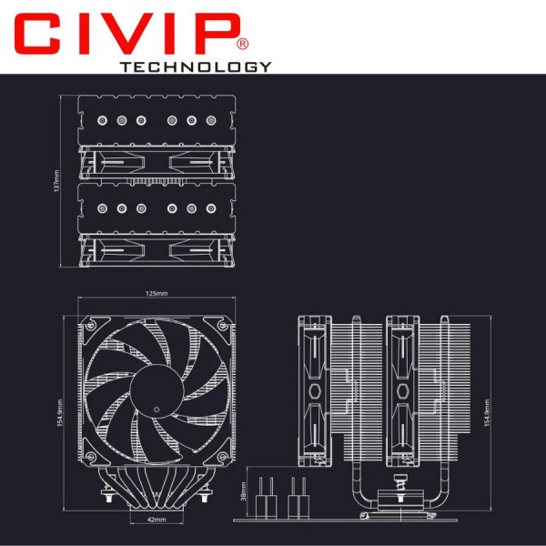 Tản nhiệt khí CPU Cooler Master Hyper 620s