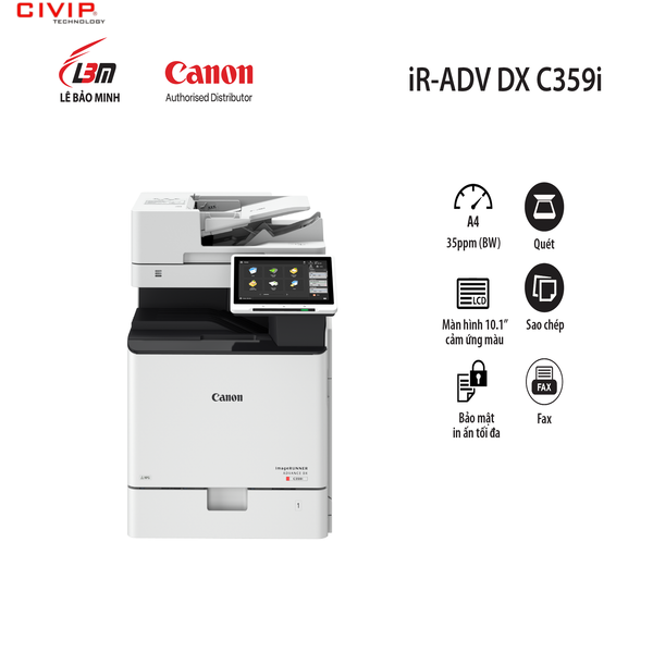 Máy photocopy màu Canon iR-ADV DX C359i (Hàng chính hãng Lê Bảo Minh phân phối)