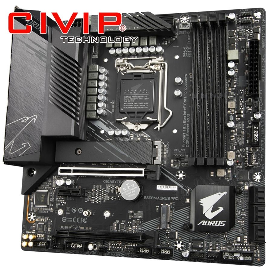 Mainboard Gigabyte B560M AORUS PRO (Chipset B560, Intel LGA 1200, DDR4, mATX, HDMI / DP)